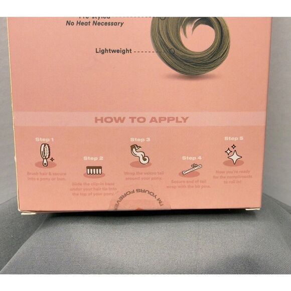 JORDYNN Clip in Ponytail Extension Mixed-Brown 18" Long NEW Mixed Brown - Picture 3 of 4